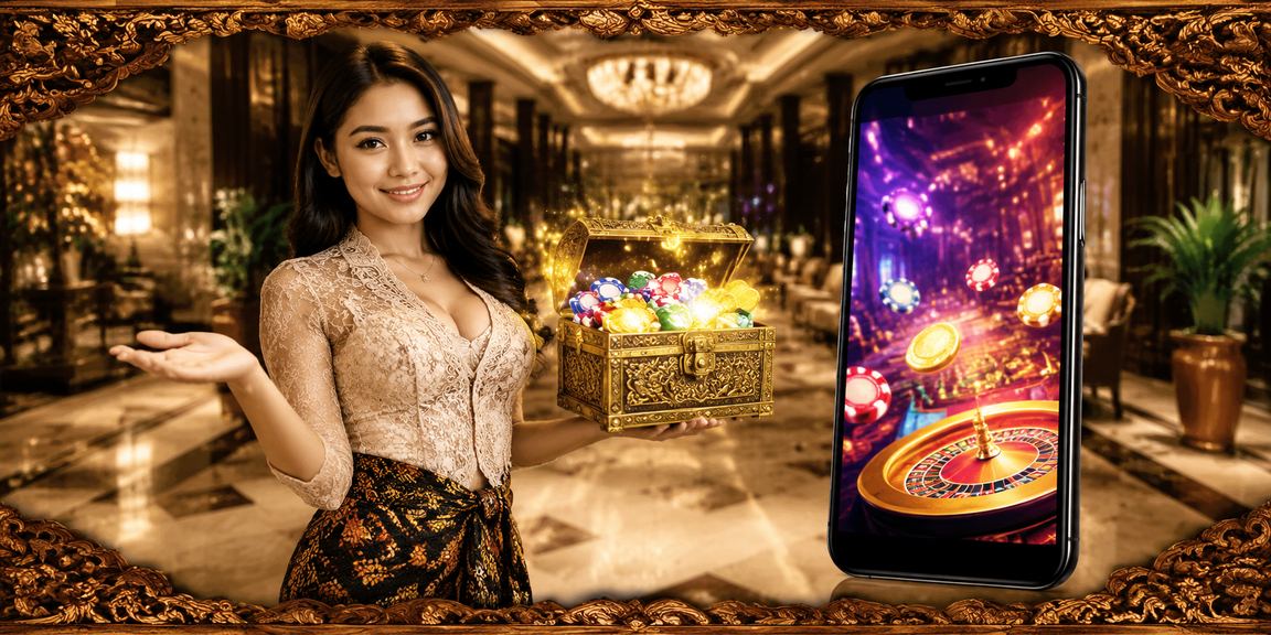 Pengguna mengakses platform kasino mobile dengan aman dari smartphone